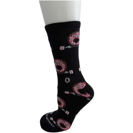 Black Elastisity Socks Donuts Deadlifting Style