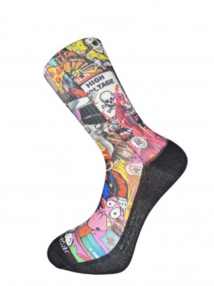 Colourful Cartoon Printed Pattern Style Summer Socks