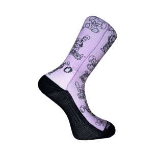CHAINSAW BUNNY PINK Printed Pattern Socks