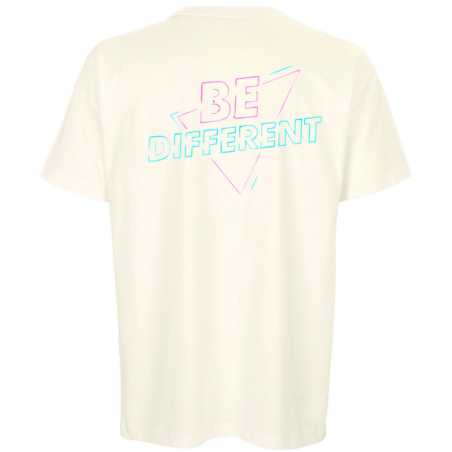 BE DIFFERENT Beige Oversized T-Shirt