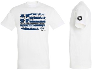 Weightlifting Greek Flag  T-Shirt