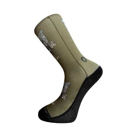 RETRO CARD PHONE Printed Pattern Socks