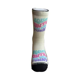 SQUAT UNTIL YOU WALK FUNNY Printed Pattern Socks