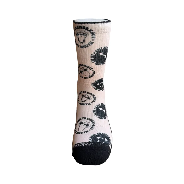 SPIT PRE WORKOUT IN MY MOUTH Printed Pattern Socks