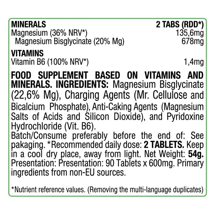 Magnesium Bisglycinate 90tabs