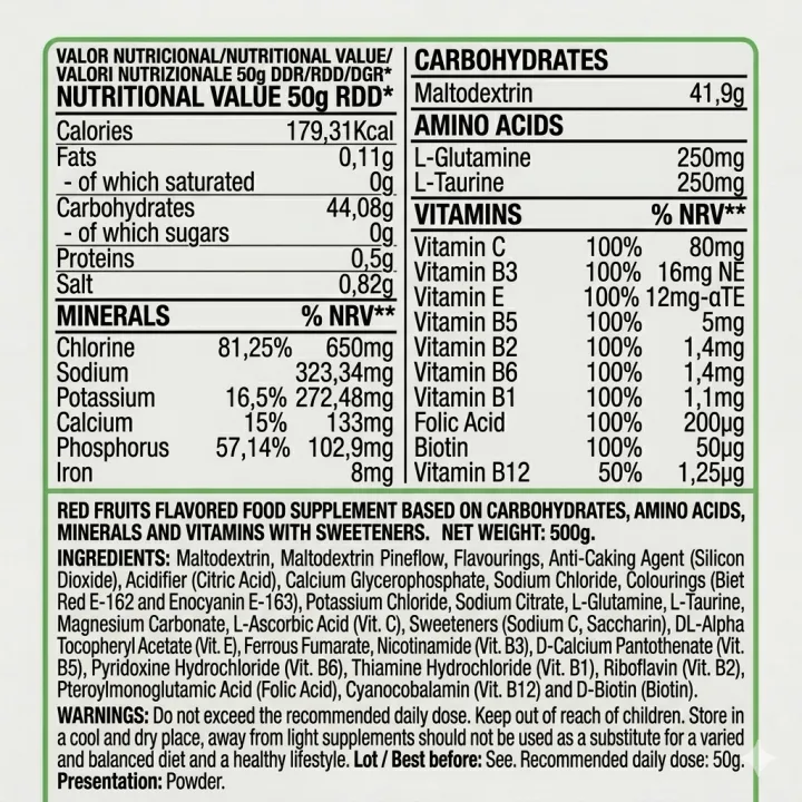 Scientiffic Nutrition Isotex MST Red Fruits 500g