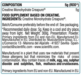 Creatine Monohydrate 100% Creapure 300g