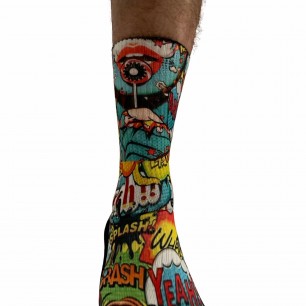 Superhero Cartoon Printed Pattern Style Summer Socks